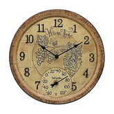 Taylor frontal del reloj y termómetro mostrando diseño resistente y legible