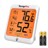 TempPro TempAir vista frontal con pantalla clara y registros visibles