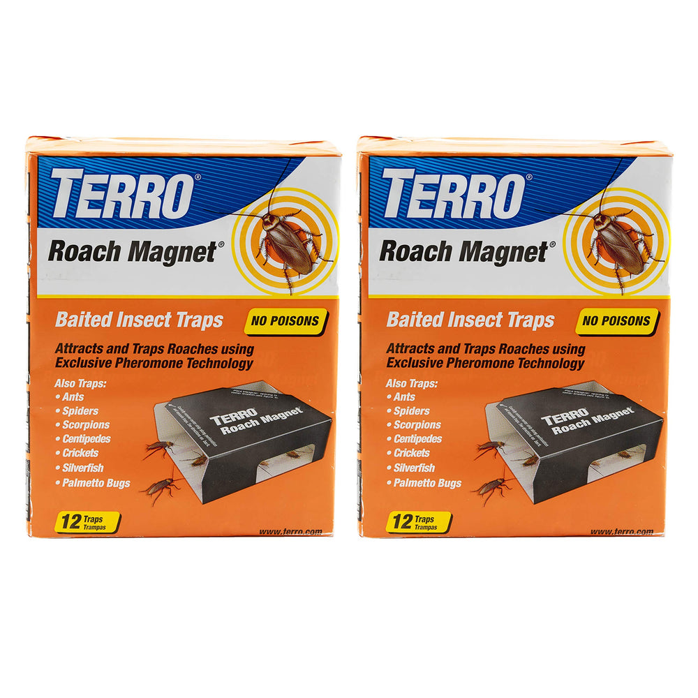 TERRO embalaje frontal mostrando 24 trampas y descripción del producto