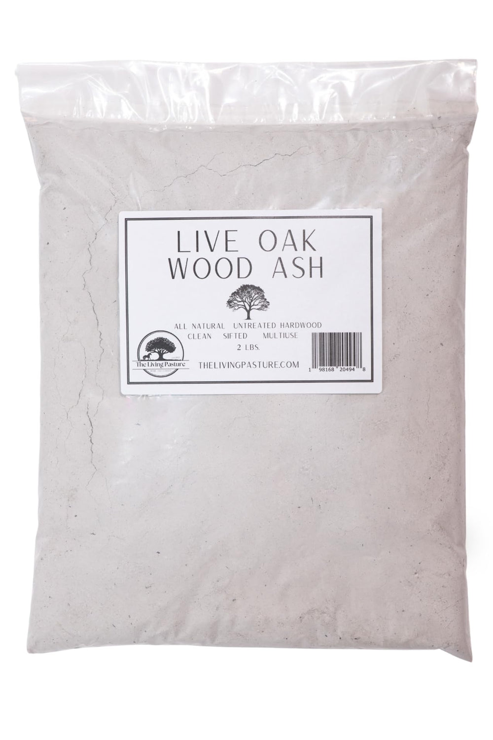 The Living Pasture bolsa frontal del producto mostrando marca y peso 2 lb