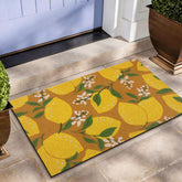 Tinideya felpudo frontal con limones y flores, entrada con estilo