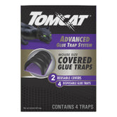 Tomcat embalaje frontal de las trampas cubiertas mostrando el contenido y beneficio de protección