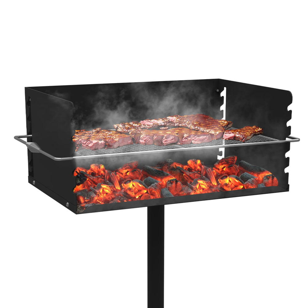 Toriexon vista frontal de la parrilla con gran superficie útil