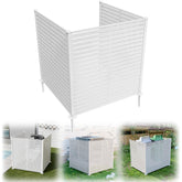 Trygoal valla frontal blanca ocultando unidad con aspecto ordenado