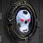 TURNMEON espejo frontal decorativo con cráneo que crea ambiente terrorífico