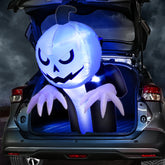 TURNMEON vista frontal de la calabaza fantasma inflable mostrando aspecto festivo