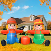 TURNMEON inflable frontal pareja espantapájaros destacando presencia exterior