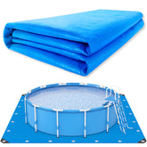 UJG lona frontal mostrando tamaño y cobertura para piscina, protección visible