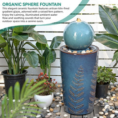 Ultym guijarros decorativos alrededor de la fuente que realzan su aspecto natural