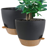 UOUZ maceta frontal pack de 2 mostrando diseño moderno y ahorro de riego
