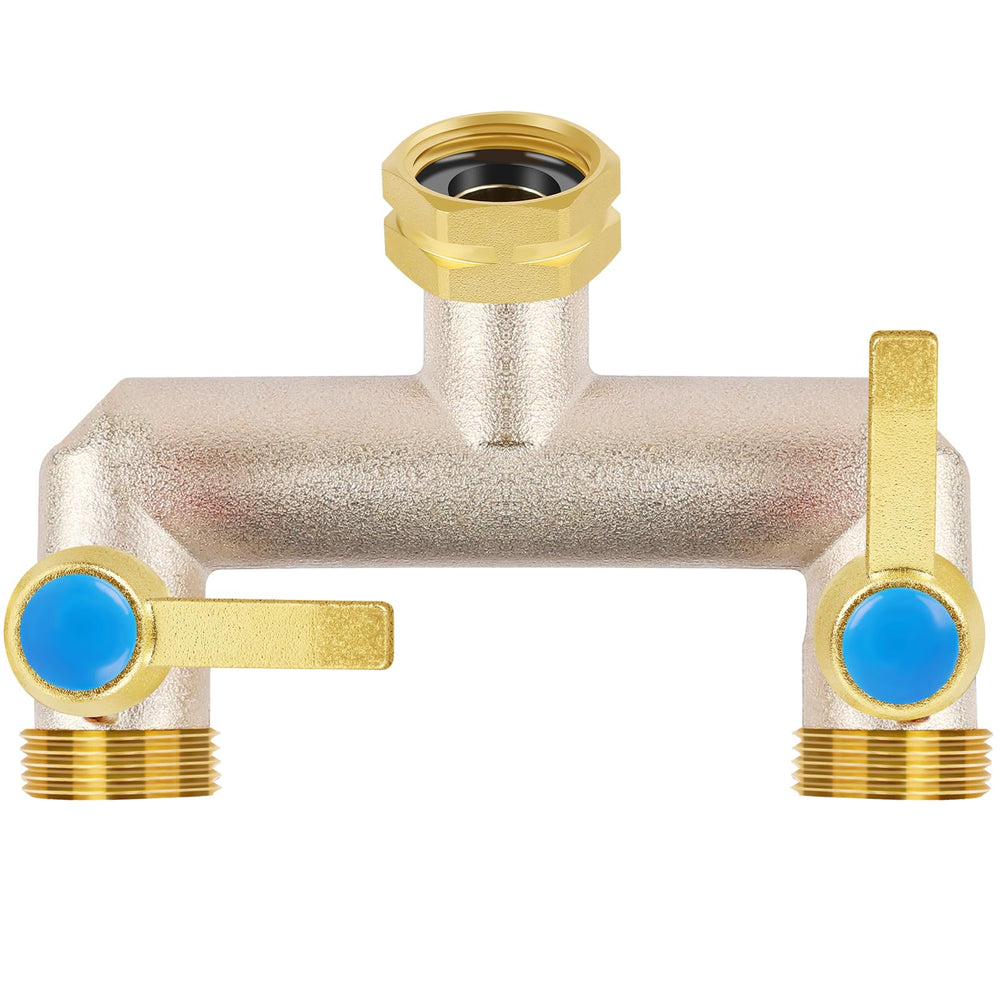 UQM divisor de latón frontal mostrando construcción duradera y montaje sencillo