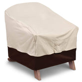 Vailge funda frontal cubriendo una silla Adirondack con protección impermeable