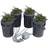 VEVOR vista frontal del sistema hidropónico DWC listo para montaje y cultivo