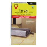 Victor trampa Tin Cat vista frontal mostrando cuerpo metálico y entrada segura