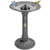 VIVOHOME vista frontal de la fuente piedra oscura, añade elegancia al jardín