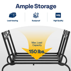 VIVOHOME soporte con leña apilada listo para usar fácilmente