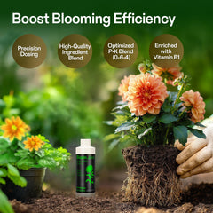 VIVOSUN Bloom Juice etiqueta posterior con instrucciones claras