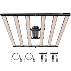 VIVOSUN LumaLight 500W frontal mostrando cobertura uniforme