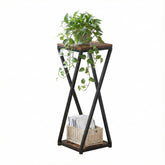 VonDream vista frontal del soporte de plantas con dos niveles, aporta orden y estilo