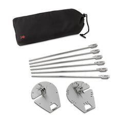 Weber primer plano acero inoxidable destacando durabilidad y brillo