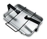 Weber catch pan vista frontal recoge goteos y facilita limpieza