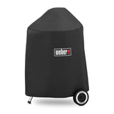 Weber funda frontal para Kettle 18" mostrando ajuste ceñido y protección