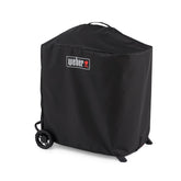 Weber funda frontal mostrando ajuste perfecto y protección contra lluvia