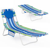 #WEJOY tumbona frontal azul/verde mostrando diseño y confort