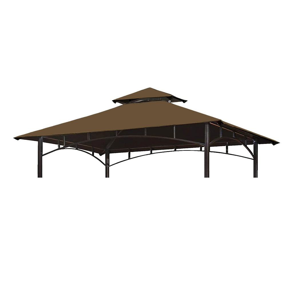 Wonwon techo frontal del gazebo 5x8 mostrando ajuste limpio y protección solar