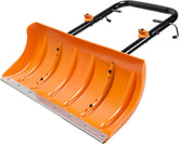 WORX AeroCart Snow Plow vista frontal mostrando la pala y ruedas para eficiencia