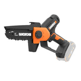 WORX sierra de poda vista frontal ligera y compacta para cortes rápidos