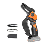 WORX WG324.9 vista frontal mostrando diseño compacto y control ergonómico