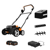 WORX WG855 frontal con bolsa colectora para limpieza rápida