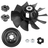 WuWoWo kit frontal mostrando ventilador y polea para reparación rápida