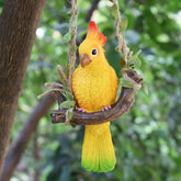 XKFLAUHM loro amarillo vista frontal añade color tropical