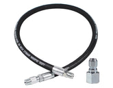 YAMATIC manguera whip 4 ft frontal mostrando longitud y conectores, durabilidad visible
