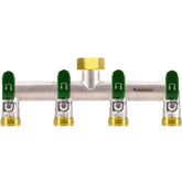 Yayamz frontal del conector 4 vías mostrando cuatro salidas y robustez