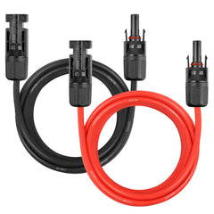 YDDECW cable solar frontal del paquete mostrando rojo y negro, conexión segura