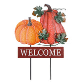 YEAHOME estaca frontal con calabazas que aporta bienvenida otoñal