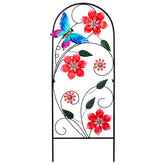 YEAHOME estaca frontal mostrando diseño floral y mariposas, añade color
