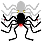 yosager araña colgante frontal vista completa, efecto realista inmediato