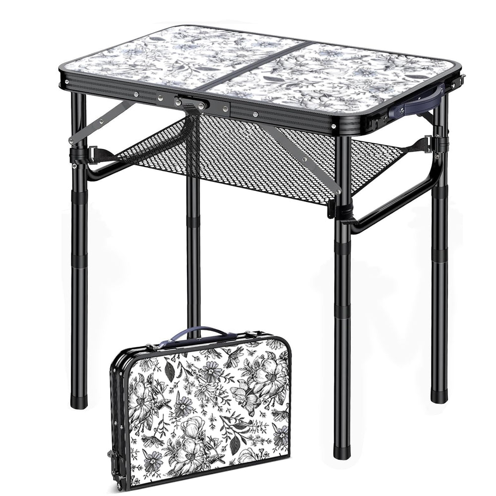 Yriuat mesa auxiliar frontal mostrando diseño elegante y estabilidad