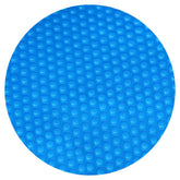 YUEWO vista frontal de la manta solar azul mostrando cobertura y protección
