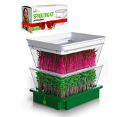 ZESTIGREENS germinador frontal mostrando bandejas apilables y diseño compacto