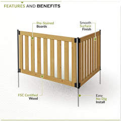 Zippity soporte de estaca instalado facilitando montaje sin cavar
