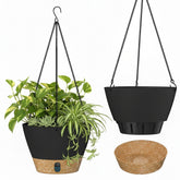 ZMTECH maceta colgante frontal mostrando forma y color, aporta elegancia