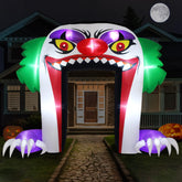 ZPISF arco payaso frontal mostrando impacto visual y bienvenida escalofriante