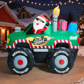 ZPISF inflable Santa frontál mostrando el diseño colorido y festivo para impactar en la calle