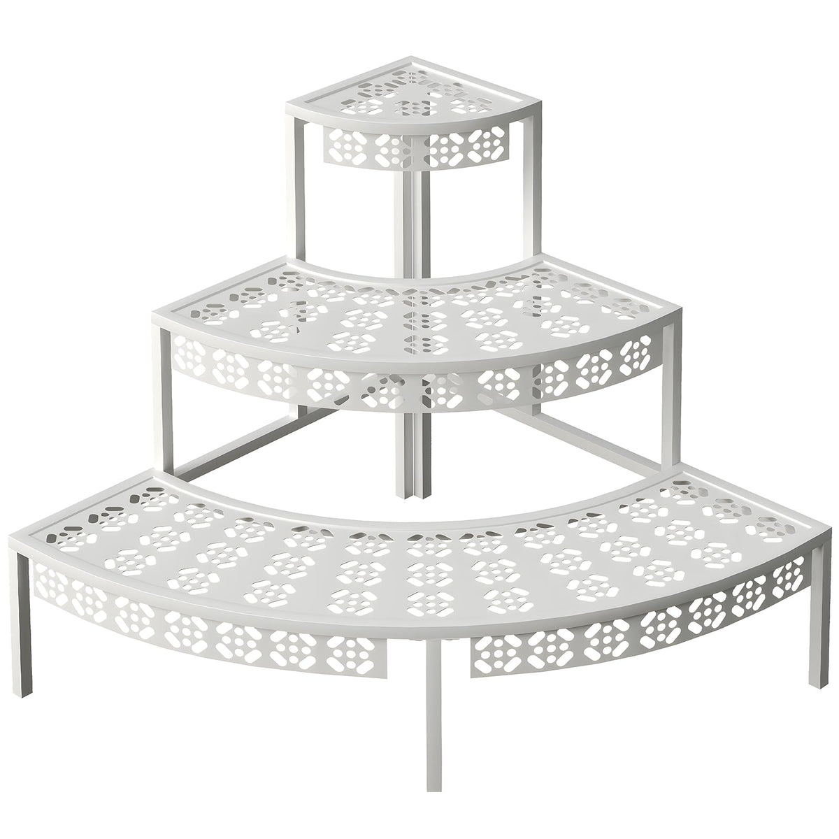 aboxoo soporte esquinero frontal mostrando tres niveles y orden