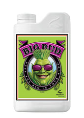 Advanced Nutrients Big Bud botella frontal mostrando etiqueta y volumen 1 L, beneficio: potenciador floral